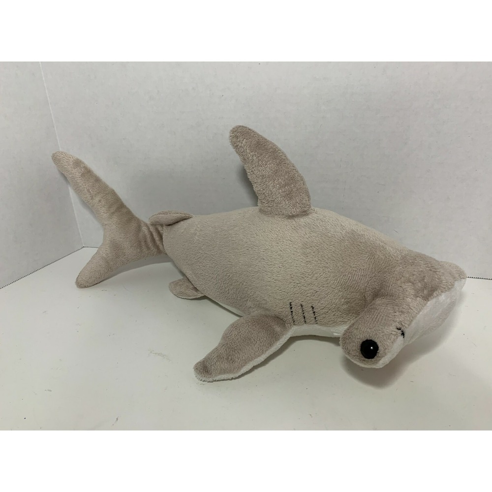 Carlisle Co plush 16" hammerhead shark gray white stuffed animal ocean sea life